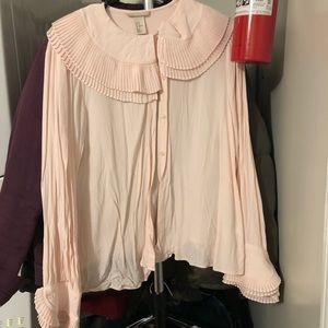 Pink button up shirt